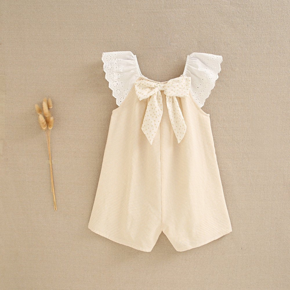 Girl's jumpsuit in vanilla