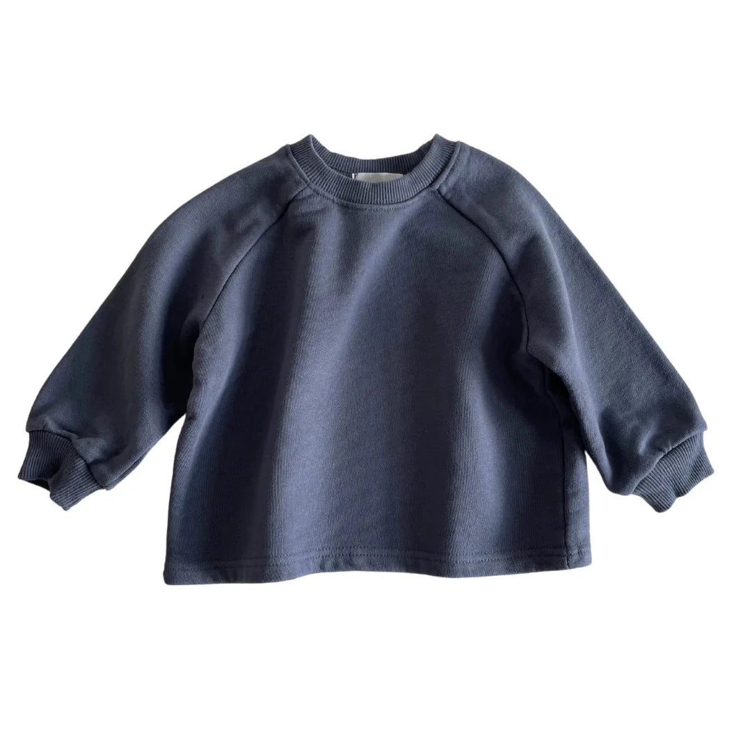 Cotton Sweatshirt - Marine Blue