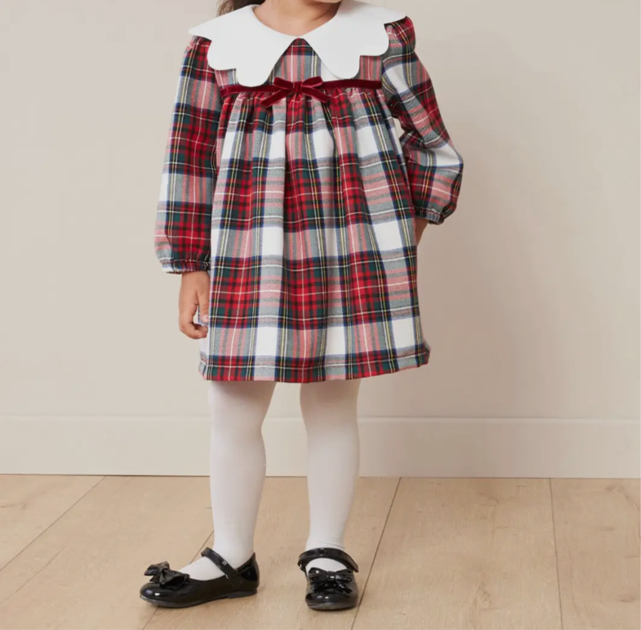 Red plain baby girl dress