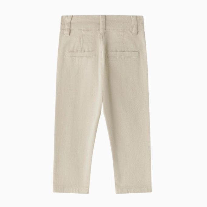 Cream Denim Long Trousers For Baby Boy