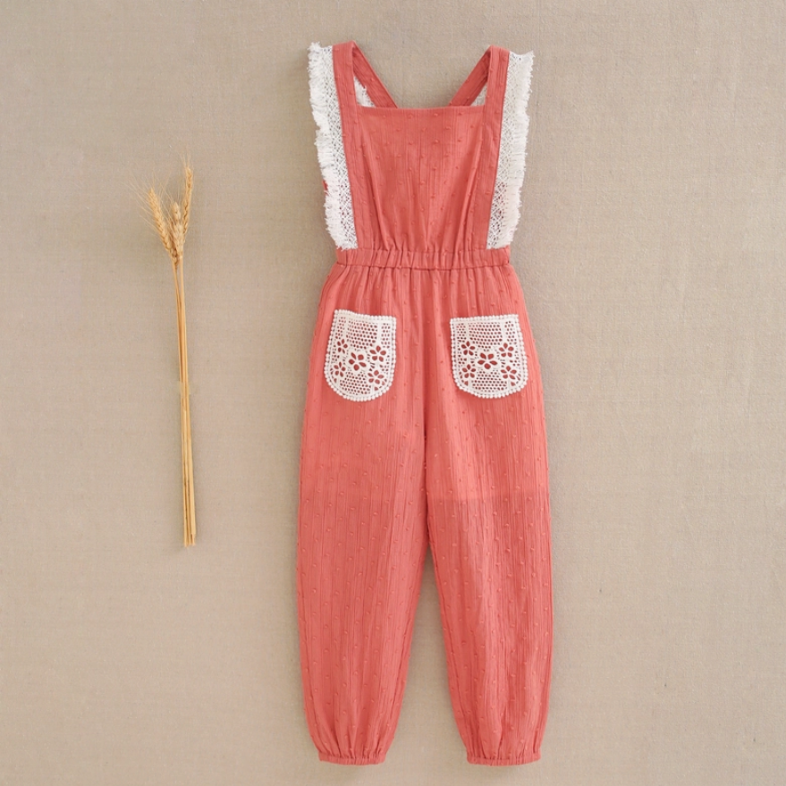 Girls Coral Jumpsuit