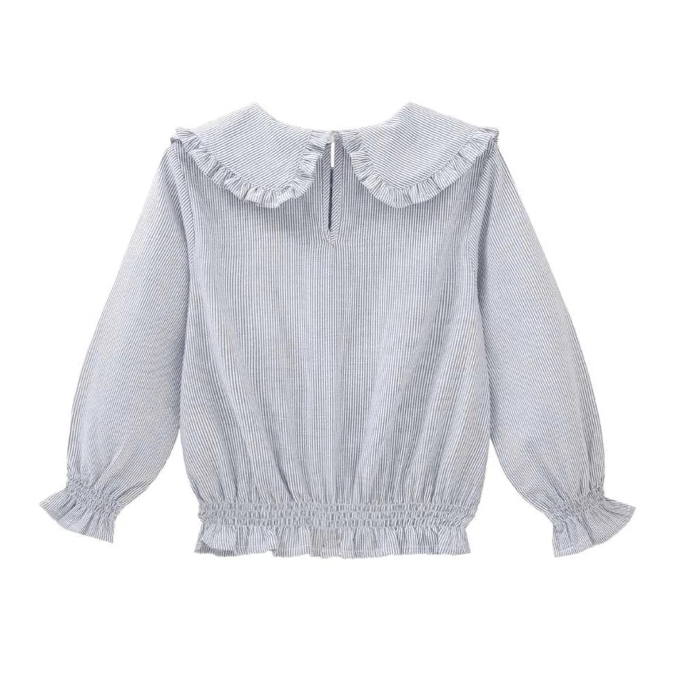 Blue Stripe Girl's Blouse