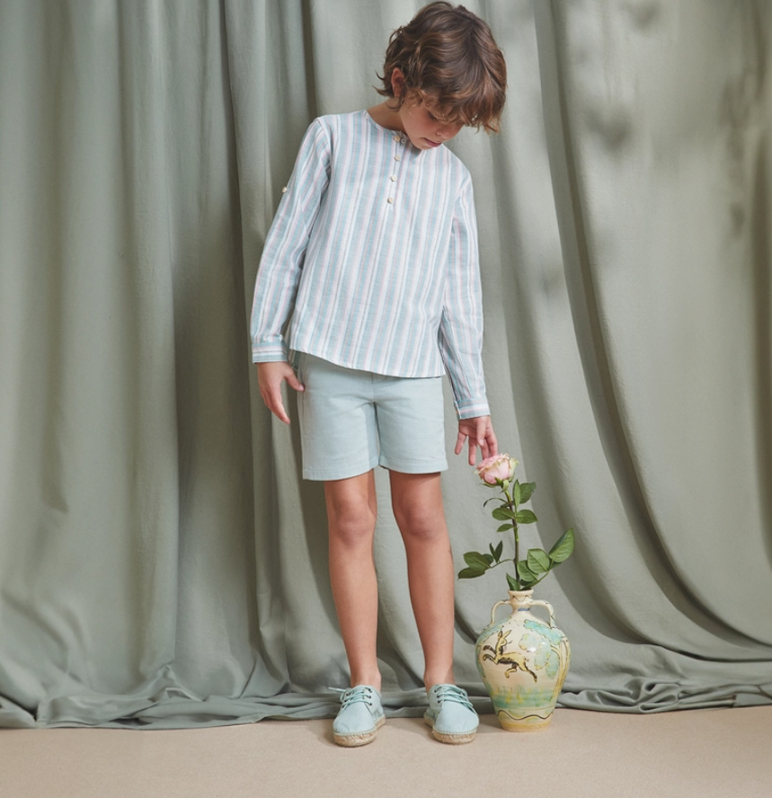 Soft Green Shorts For Boys