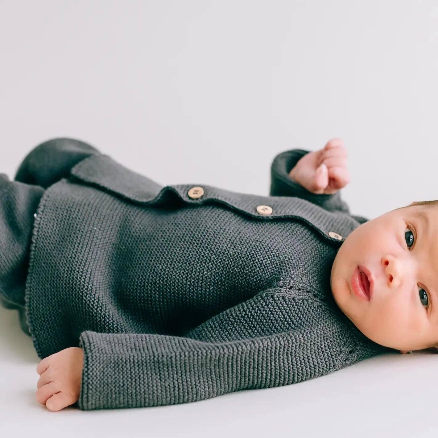 Dark Grey Newborn Knitted Set